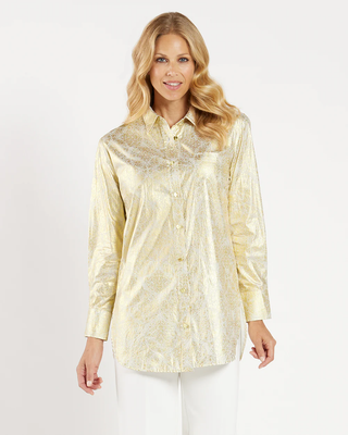 Kimber Top - Gold Foil Medallion