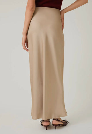 BIAS SATIN MIDI SKIRT