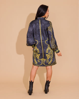 NORA DRESS - POUNCING PANTHER