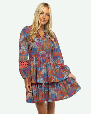 Natalie Mini Dress - Burgundy Rose