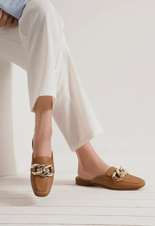 SHEENA-Slip-On Loafer with Chain