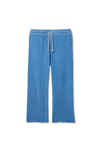 ELIANA TERRY DRAWSTRING PANT - PACIFIC BLUE