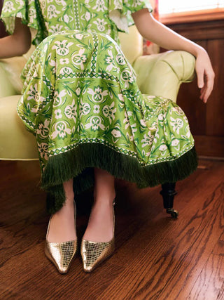 Georgia Dress - Fleur de Lune Green