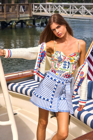 Bay Skirt - Coastal Stripe