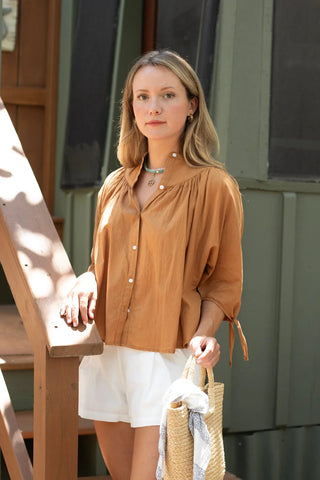 Fleur Blouse - Tan