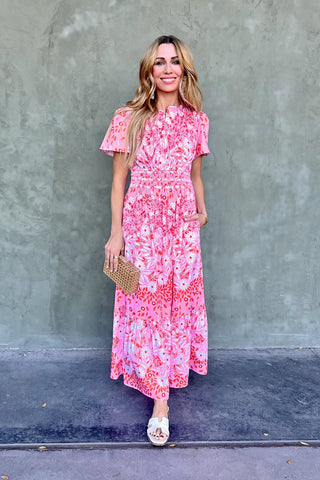 Eloise Dress - Pink Poppy