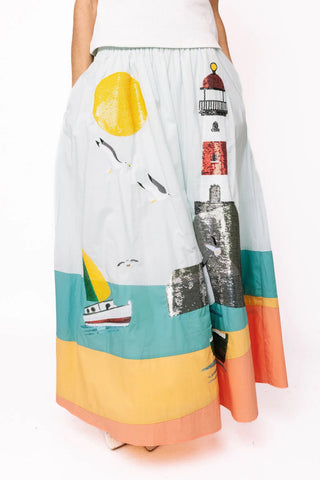 LIGHT HOUSE MIDI SKIRT