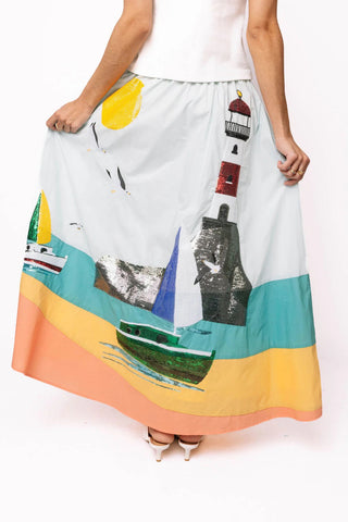 LIGHT HOUSE MIDI SKIRT