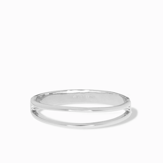 Double Bar Bangle - Silver