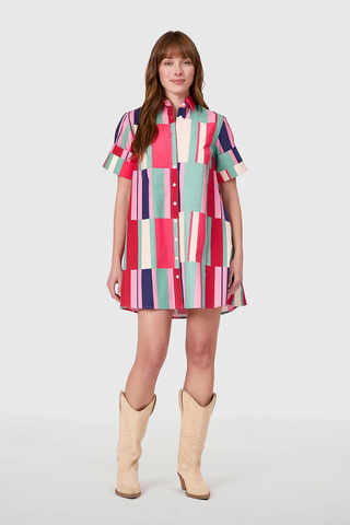 Dock Dress, Woodland Stripes
