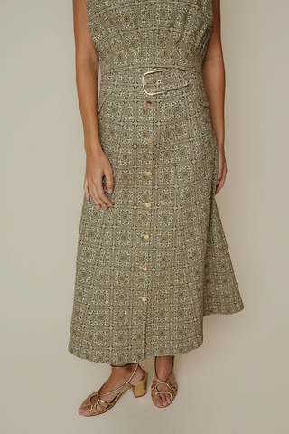 Silvie Skirt - Olive Tile