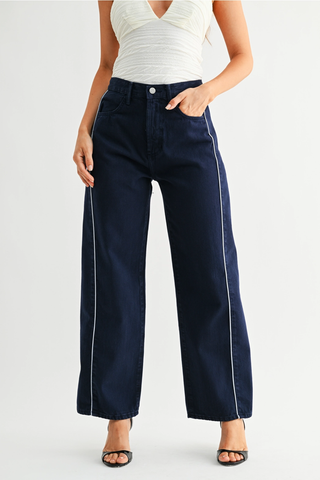 Barrel Jean Twist - Navy