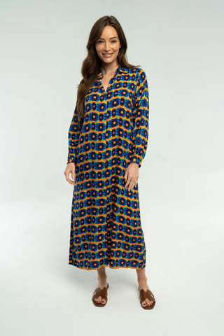 Sienna Midi Dress - Blue