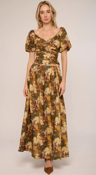 Ridley Skirt - Autumn Arboretum Liberty Print