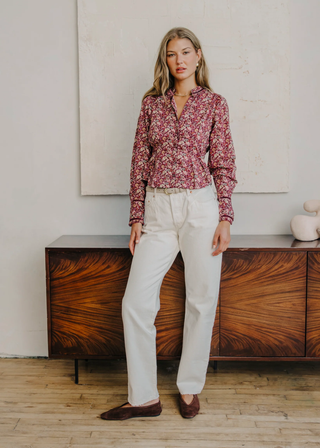 Cornelia Top - Pippa's Symphony Red Liberty Print
