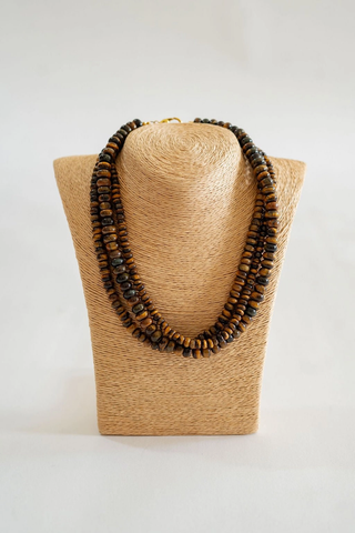 Tiger Eye Beaded Necklace - 10MM