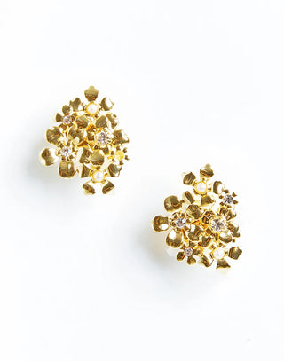 Narra Cluster Clip On Earrings