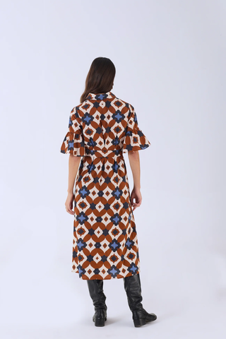 Brooke Dress - Mosaic Brown
