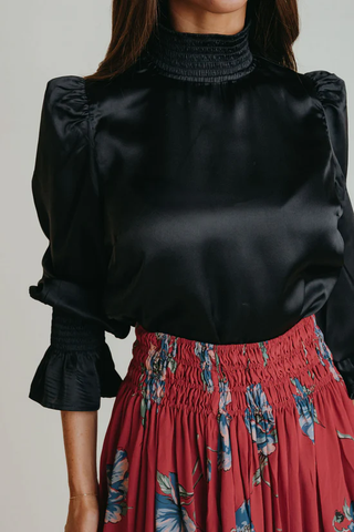 Heather Top - Black