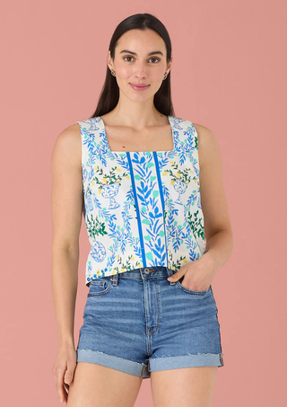 The Brie Top - CHINOISERIE GARDEN