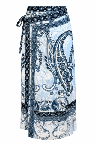 Wiley Blue Myth Wrap Skirt