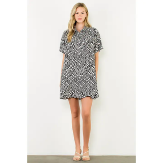 PORSHA - Tie Strap V-Neck Floral Print Dress