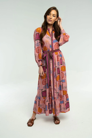 Dakota Maxi Dress - Salmon Rose