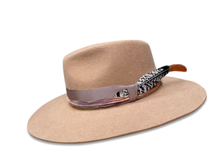 Sophia - Sleek Teardrop Fedora - Camel