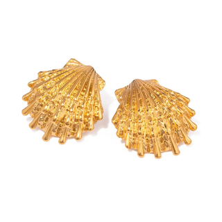 Solene Textured Shell Earrings