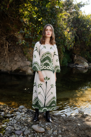 Camelia Dress - Awakening Green