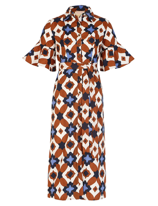 Brooke Dress - Mosaic Brown