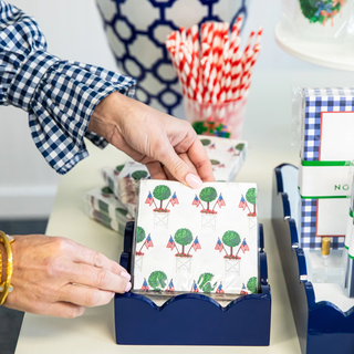 Wh Paper Cocktail Napkins | Patriotic Topiary