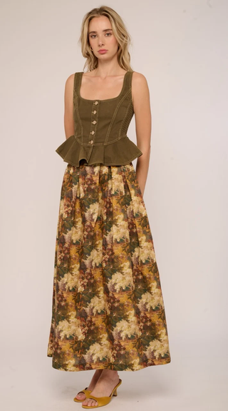 Eva Top - Ivy Green Denim
