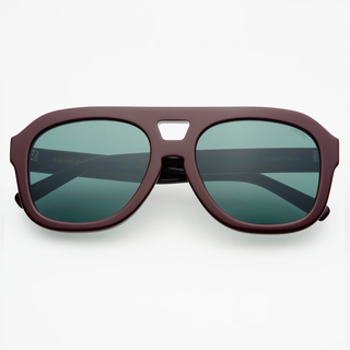 Voyager Acetate Oversized Aviator Sunglasses - Burgundy