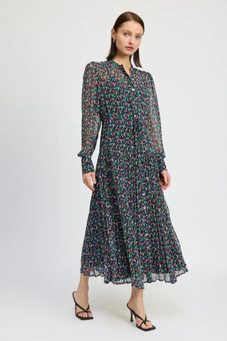 Alicia Maxi Dress - Black Multi