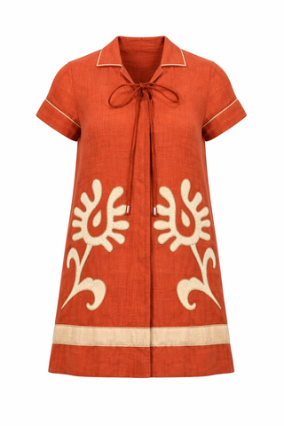 Florentine Short Dress - Oaxaca Rafia