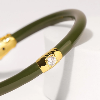 Fauna Crocodile All Weather Bangle® (AWB®) - Jade- MED