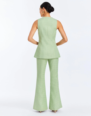 Claudia Vest Top - Jade Tweed