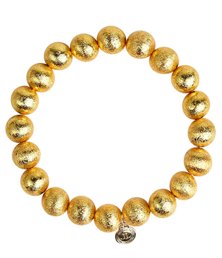 Georgia - Gold Beaded Bracelet 10mm