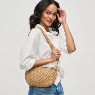 Ethereal  Woven Sustainable Crossbody - Nude