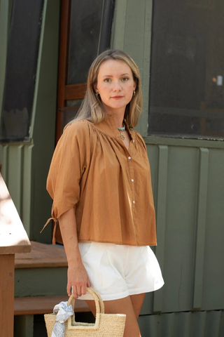 Fleur Blouse - Tan
