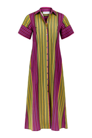 Gibbons Dress - Wildberry Stripes