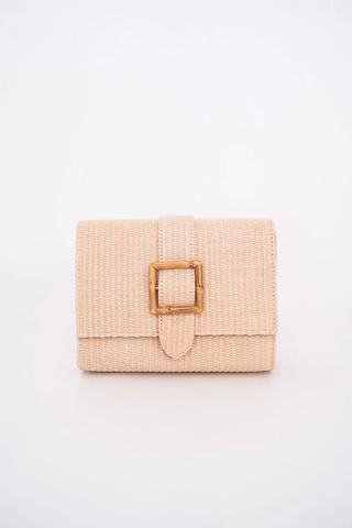 Janie Straw Clutch - Natural