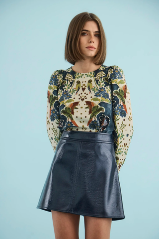 Harris Top - Birds of a Feather Navy