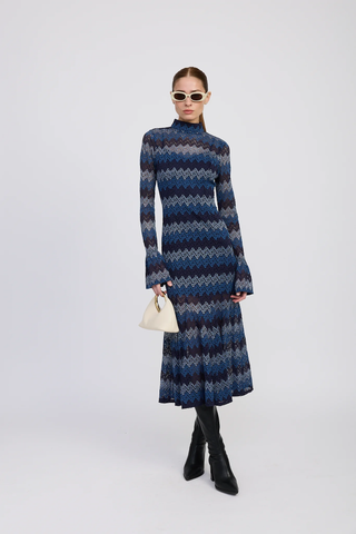 Lorraine Maxi Dress - Navy Tonal
