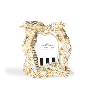 GOLD BANANA LEAF 4X6 PICTURE FRAME