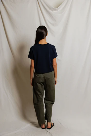 Cher Ringspun Cotton Tee - Navy