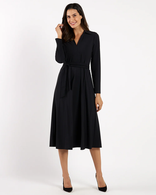 Delphine Dress Lightweight Jude Cloth - Black