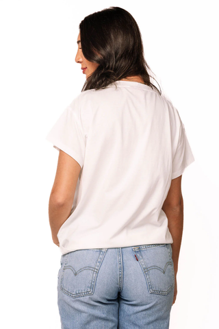 White Multi Rainbow Crab Tee