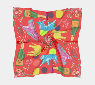 Scarf - "Flowers and Tigers and Bubbly! Oh My!"
